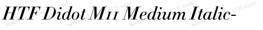 HTF Didot M11 Medium Italic字体转换